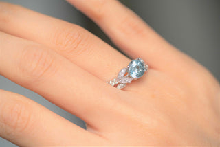 Hailee 14K White Gold Round-Cut Brazilian Aquamarine Ring