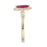 Alani 10K Yellow Gold Marquise-Cut Mozambique Ruby Ring