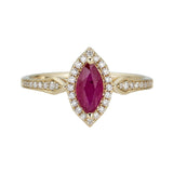 Alani 10K Yellow Gold Marquise-Cut Mozambique Ruby Ring
