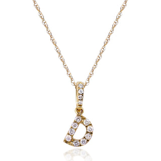 D Paisley 14K Yellow Gold Round-Cut White Diamond Pendant