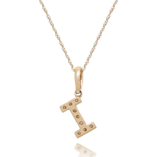 I Paisley 14K Yellow Gold Round-Cut White Diamond Pendant
