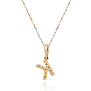 K Paisley 14K Yellow Gold Round-Cut White Diamond Pendant