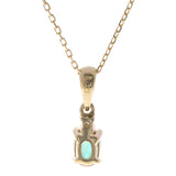 Willow 10K Yellow Gold Oval-Cut Emerald Pendant