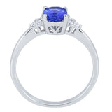 Bonnie 14K White Gold Oval-Cut Tanzanian Tanzanite Ring