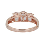 Thalia 10K Rose Gold Oval-Cut Madagascar Morganite Ring