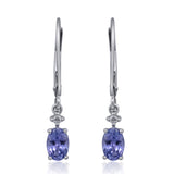 Remi 10K White Gold Oval-Cut Tanzanite Earring
