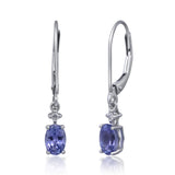 Remi 10K White Gold Oval-Cut Tanzanite Earring