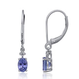 Remi 10K White Gold Oval-Cut Tanzanite Earring