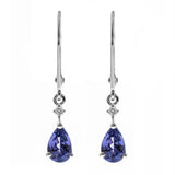 Sage 14K White Gold Pear-Cut Tanzanian Tanzanite Earring