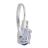 Brookes 10K White Gold Oval-Cut Tanzanian Tanzanite Earring