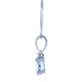 Emersyn 10K White Gold Oval-Cut Brazilian Aquamarine Pendant