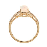 Emily 10K Yellow Gold Oval-Cut Mexican Fire Opal Ring