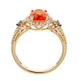Ana 14K Yellow Gold Oval-Cut Mexican Fire Opal Ring