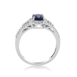 Amiya 14K White Gold Oval-Cut Ceylon Blue Sapphire Ring