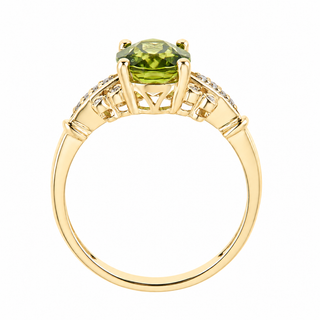 Alayah 10K Yellow Gold Oval-Cut Manchurian Peridot Ring