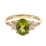 Alayah 10K Yellow Gold Oval-Cut Manchurian Peridot Ring