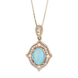 Palmer 14K Yellow Gold Oval-Cut Ethiopian Opal Pendant