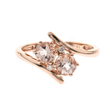 Natalia 10K Rose Gold Round-Cut Morganite Ring