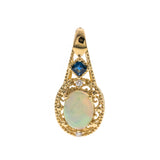 Anna10K Yellow Gold Oval-Cut Opal Pendant