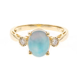 Danna 10K Yellow Gold Oval-Cabochon Natural African Opal Ring