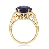 Felicity 10K Yellow Gold Marquise-Cut Green Brazilian Amethyst Ring