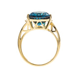 Kehlani 14K Yellow Gold Trillion-Cut Brazilian London Blue Topaz Ring