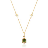 Lainey 10K Yellow Gold Square-Cut Manchurian Peridot Pendant
