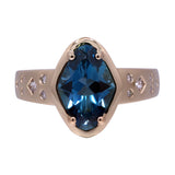 Eleanor 14K Yellow Gold London Blue Topaz Ring