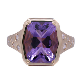 Isabella 14K Yellow Gold Amethyst Ring