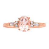 Jaelynn 10K Rose Gold Oval-Cut Madagascar Morganite Ring