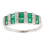Ava 14K White Gold Square-Cut Natural Zambian Emerald Ring
