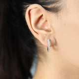 Jazmine 14K White Gold Round-Cut White Diamond Earring