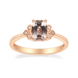 Kiara 10K Rose Gold Cushion-Cut Madagascar Morganite Ring