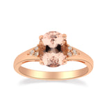 Gracelyn 10K Rose Gold Oval-Cut Madagascar Morganite Ring