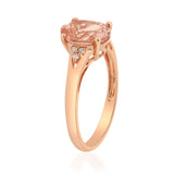 Gracelyn 10K Rose Gold Oval-Cut Madagascar Morganite Ring
