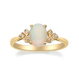 Rosalyn 14K Yellow Gold Oval-Cut Natural African Opal Ring