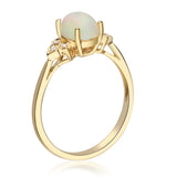Rosalyn 14K Yellow Gold Oval-Cut Natural African Opal Ring