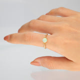 Sara 14K Yellow Gold Cushion-Cut Natural African Opal Ring