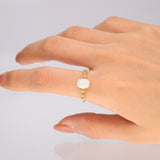 Sabrina 14K Yellow Gold Cushion-Cut Natural African Opal Ring