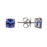 Aspen 14K White Gold Cushion-Cut Tanzanite Earrings