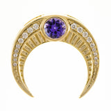 Sadie 18K Yellow Gold Round-Cut Tanzanite Pendants