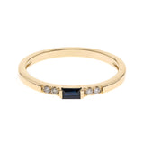 Adriana 14K Yellow Gold Baguette-Cut Ceylon Blue Sapphire Ring