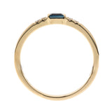 Adriana 14K Yellow Gold Baguette-Cut Ceylon Blue Sapphire Ring