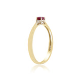 Rosalie 10K Yellow Gold Round-Cut Mozambique Ruby Ring