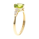 Brinley 14K Yellow Gold Cushion-Cut Manchurian Peridot Ring