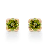 Gwen 10K Yellow Gold Round-Cut Manchurian Peridot Earring