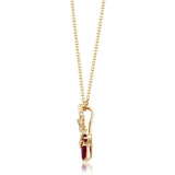 Paisley 14K Yellow Gold Mozambique Ruby Pendant