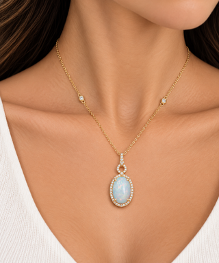 Kadence 14K Yellow Gold Oval-Cut Opal Pendant