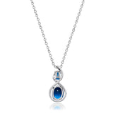 Azure Elegance London & Swiss Blue Topaz Pendant
