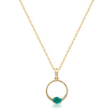 Annie 10K Yellow Gold Oval-Cut Emerald Pendant